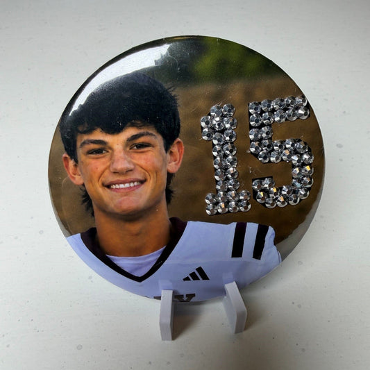3” Bedazzled Brag Button